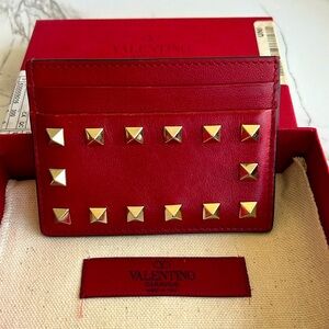 Authentic Valentino Rockstud Card Holder